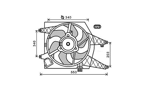 Fan, radiator RT7548 Ava Quality Cooling