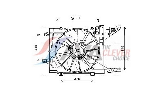 Fan, radiator RT7550 Ava Quality Cooling