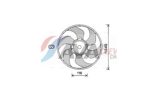 Fan, radiator RT7567 Ava Quality Cooling