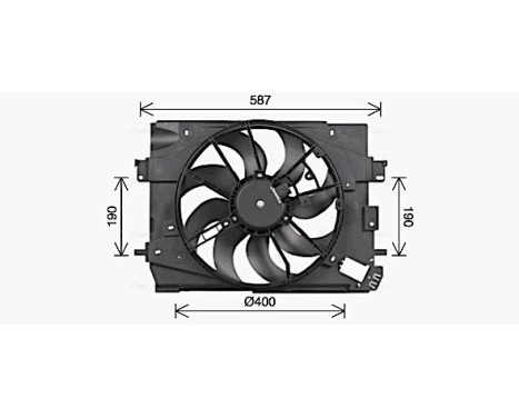 Fan, radiator RT7662 Ava Quality Cooling