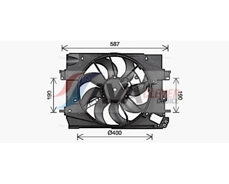 Fan, radiator RT7662 Ava Quality Cooling, Image 2