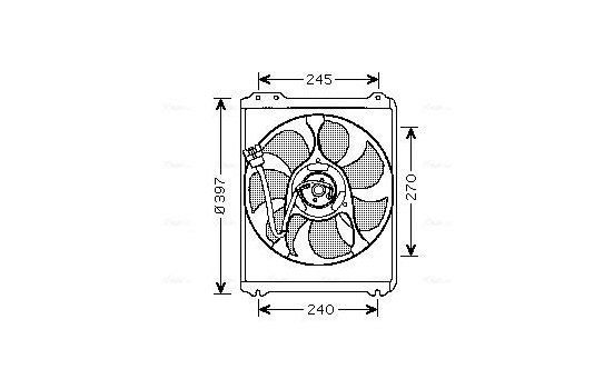 Fan, radiator SU7514 Ava Quality Cooling