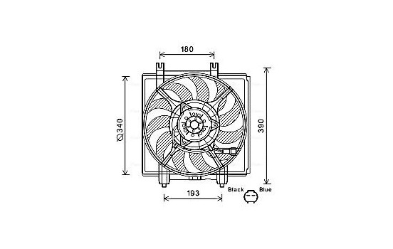 Fan, radiator SU7515 Ava Quality Cooling