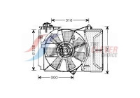 Fan, radiator TO7503 Ava Quality Cooling