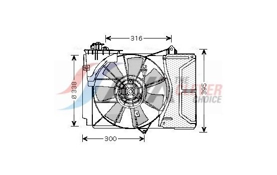 Fan, radiator TO7503 Ava Quality Cooling