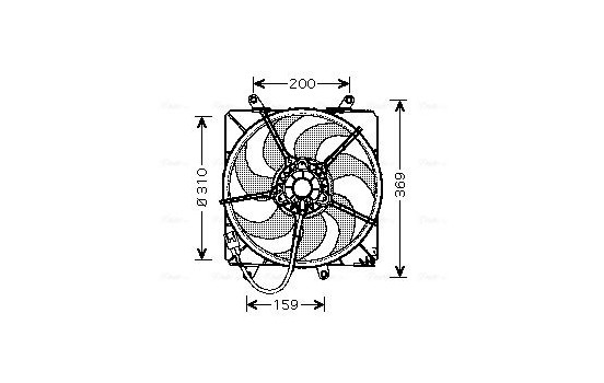 Fan, radiator TO7506 Ava Quality Cooling