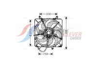 Fan, radiator TO7506 Ava Quality Cooling