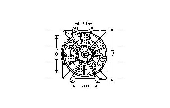 Fan, radiator TO7507 Ava Quality Cooling