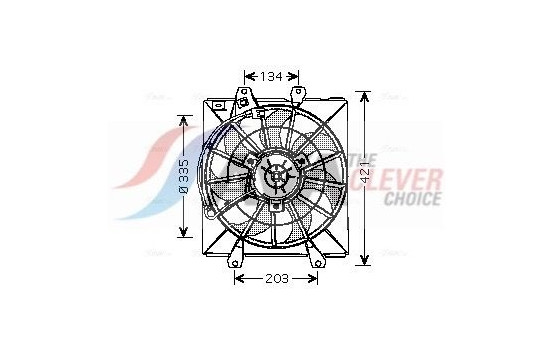 Fan, radiator TO7507 Ava Quality Cooling
