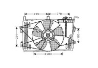 Fan, radiator TO7508 Ava Quality Cooling