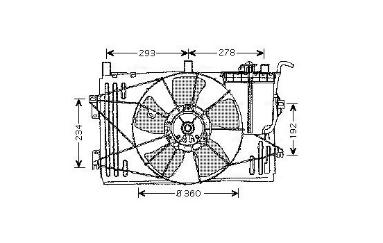 Fan, radiator TO7508 Ava Quality Cooling