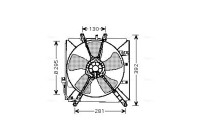 Fan, radiator TO7512 Ava Quality Cooling