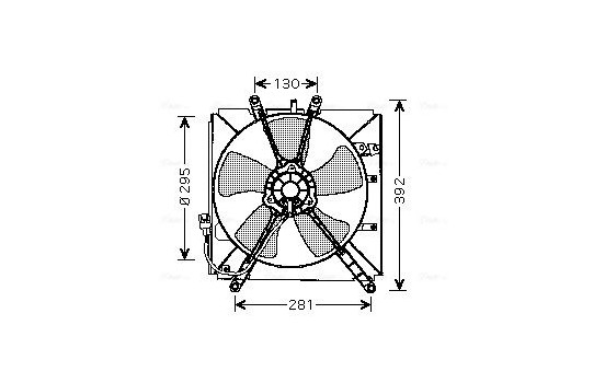 Fan, radiator TO7512 Ava Quality Cooling