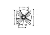 Fan, radiator TO7514 Ava Quality Cooling