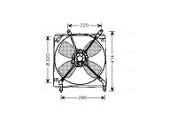 Fan, radiator TO7516 Ava Quality Cooling