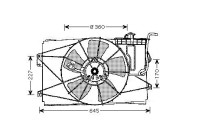 Fan, radiator TO7524 Ava Quality Cooling