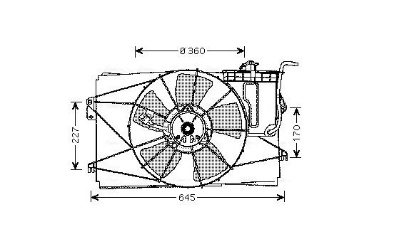 Fan, radiator TO7524 Ava Quality Cooling