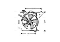 Fan, radiator TO7538 Ava Quality Cooling