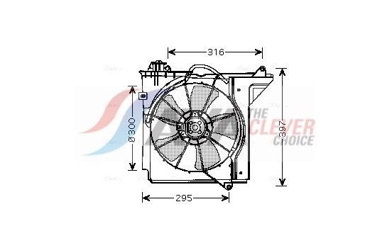 Fan, radiator TO7538 Ava Quality Cooling