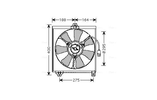 Fan, radiator TO7546 Ava Quality Cooling