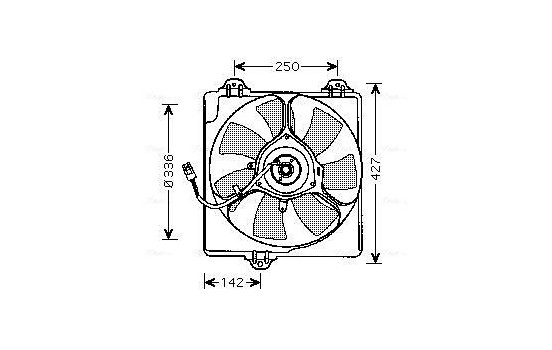 Fan, radiator TO7547 Ava Quality Cooling