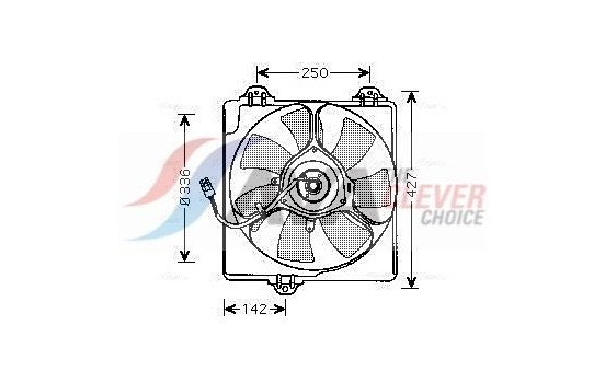 Fan, radiator TO7547 Ava Quality Cooling