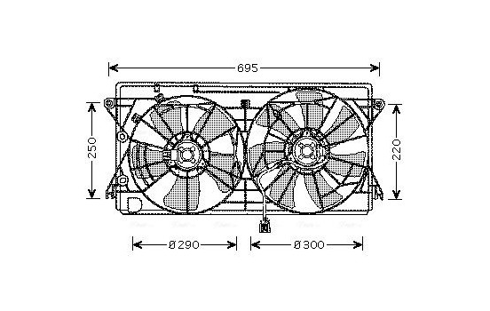 Fan, radiator TO7550 Ava Quality Cooling