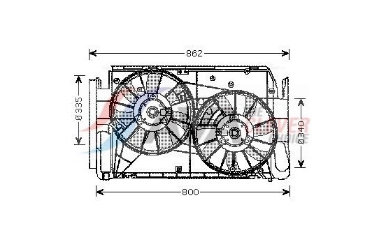Fan, radiator TO7551 Ava Quality Cooling