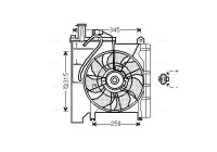 Fan, radiator TO7553 Ava Quality Cooling