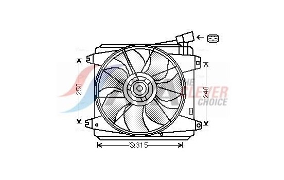 Fan, radiator TO7554 Ava Quality Cooling