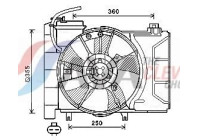 Fan, radiator TO7647 Ava Quality Cooling