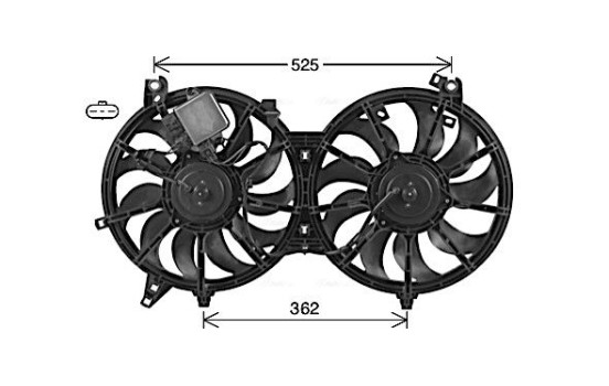 Fan, radiator TO7762 Ava Quality Cooling