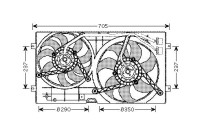 Fan, radiator VN7503 Ava Quality Cooling