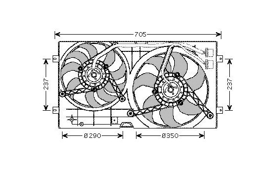 Fan, radiator VN7503 Ava Quality Cooling