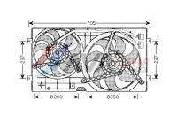 Fan, radiator VN7503 Ava Quality Cooling