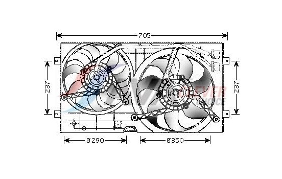 Fan, radiator VN7503 Ava Quality Cooling