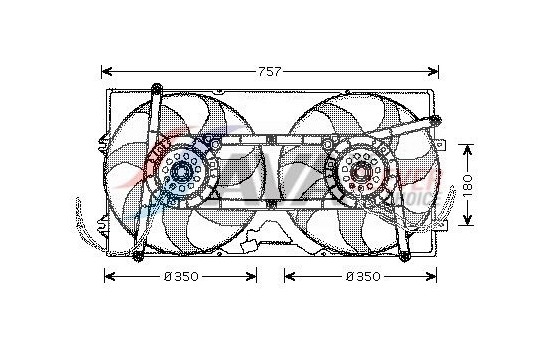 Fan, radiator VN7504 Ava Quality Cooling