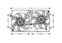 Fan, radiator VN7505 Ava Quality Cooling
