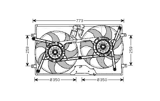 Fan, radiator VN7505 Ava Quality Cooling