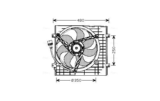 Fan, radiator VN7506 Ava Quality Cooling