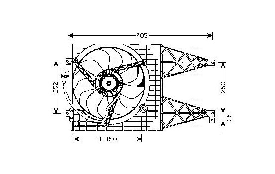 Fan, radiator VN7507 Ava Quality Cooling