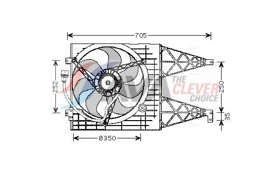 Fan, radiator VN7507 Ava Quality Cooling