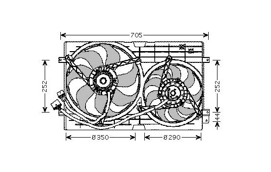 Fan, radiator VN7508 Ava Quality Cooling