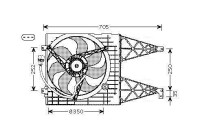 Fan, radiator VN7513 Ava Quality Cooling
