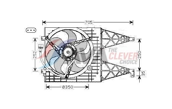 Fan, radiator VN7513 Ava Quality Cooling