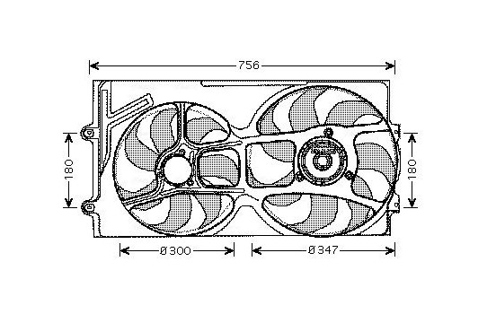 Fan, radiator VN7514 Ava Quality Cooling