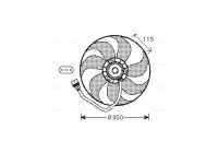 Fan, radiator VN7521 Ava Quality Cooling