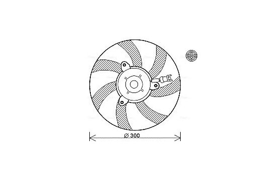 Fan, radiator VN7527 Ava Quality Cooling