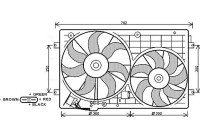 Fan, radiator VN7528 Ava Quality Cooling