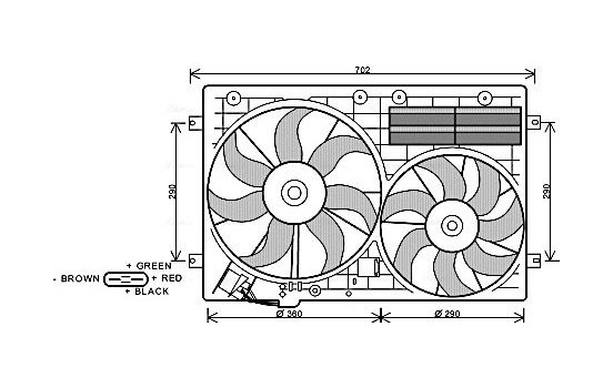 Fan, radiator VN7529 Ava Quality Cooling